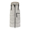 Spindle Womens Long Padded Hooded Longline Gilet Sleeveless Body Warmer Ladies Vest Zip Pockets Fleece Lined Pocket