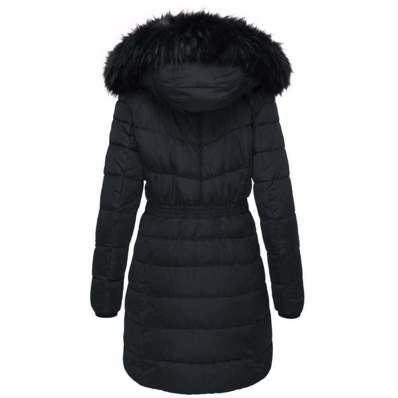 Spindle Women's Quilted Hooded Jacket Erica Black