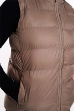 Womens Plain Black Hooded Gilet Body Warmer Padded Sherpa Borg Lined Zip Up Gilet Vest Basic Bodywarmer Short Sleeveless Jacket Zip Pockets