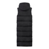 Womens Hooded Long Gilet Body Warmer Sleeveless Jacket Padded Waist Coat Zip Pockets Ultra Warm Ladies Longline Jacket with Hood