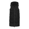 Spindle Womens Long Padded Hooded Longline Gilet Sleeveless Body Warmer Ladies Vest Zip Pockets Fleece Lined Pocket