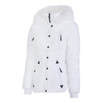 Spindle Womens Ladies Premium Quality Hooded Short Fur Parka Quilted Padded Puffer Coat | Zip Side Pockets | Luxurious Detachable Faux Fur on Hood | Zipped Inner Pocket