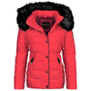 Spindle Womens Ladies Premium Quality Hooded Short Fur Parka Quilted Padded Puffer Coat | Zip Side Pockets | Luxurious Detachable Faux Fur on Hood | Zipped Inner Pocket