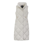 Spindle Womens Diamond Quilted Padded Long Sleeveless Jacket Funnel Neck Outerwear Ladies Waistcoat Gilet Longline Coat Bodywarmer without hood Vest Adjustable Waist