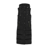 Womens Hooded Long Gilet Body Warmer Sleeveless Jacket Padded Waist Coat Zip Pockets Ultra Warm Ladies Longline Jacket with Hood