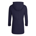 Womens Premium Quality Rain Mac Rain Jacket Hood Ladies Trench Coat Long Water Repellent Outdoor Coat with Pockets Hooded Kagoule Hooded Festival Anorak with adjustable waist and roll up sleeves. Black and Navy Blue