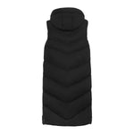 Spindle Womens Long Padded Hooded Longline Gilet Sleeveless Body Warmer Ladies Vest Zip Pockets Fleece Lined Pocket