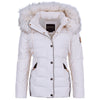 Spindle Womens Ladies Premium Quality Hooded Short Fur Parka Quilted Padded Puffer Coat | Zip Side Pockets | Luxurious Detachable Faux Fur on Hood | Zipped Inner Pocket