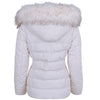 Spindle Womens Ladies Premium Quality Hooded Short Fur Parka Quilted Padded Puffer Coat | Zip Side Pockets | Luxurious Detachable Faux Fur on Hood | Zipped Inner Pocket
