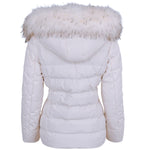 Spindle Womens Ladies Premium Quality Hooded Short Fur Parka Quilted Padded Puffer Coat | Zip Side Pockets | Luxurious Detachable Faux Fur on Hood | Zipped Inner Pocket
