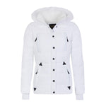 Spindle Womens Ladies Premium Quality Hooded Short Fur Parka Quilted Padded Puffer Coat | Zip Side Pockets | Luxurious Detachable Faux Fur on Hood | Zipped Inner Pocket