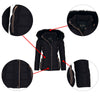 Spindle Womens Ladies Premium Quality Hooded Short Fur Parka Quilted Padded Puffer Coat | Zip Side Pockets | Luxurious Detachable Faux Fur on Hood | Zipped Inner Pocket
