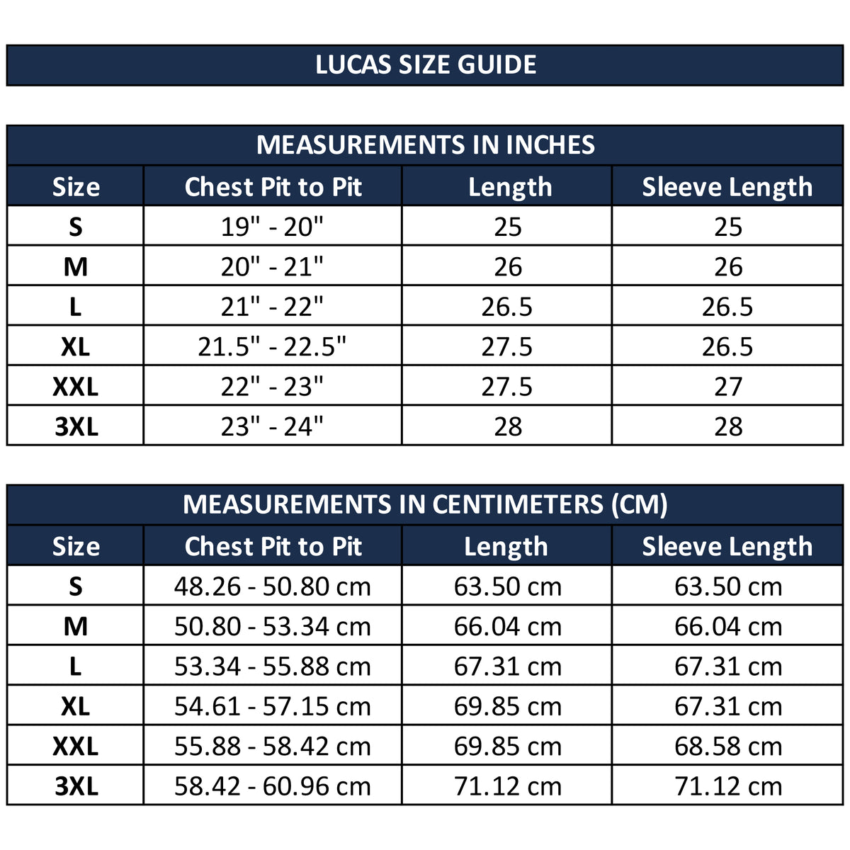 Size Guide