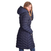 Womens Hooded Padded Puffer Parka Ladies Winter Jacket Coat Blue