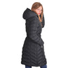 Womens Long  Hooded Padded Puffer Parka Ladies Winter Jacket Coat Black