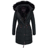 Spindle Women's Quilted Hooded Jacket Erica Black