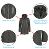 Spindle Boys Long Padded Winter Parka Coat Youths Showerproof School Jacket Zip Pockets