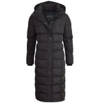 Spindle Womens Maxi Long Hooded Puffer Quilted Parka Coat Extra Long | Ladies Full Length Winter Jacket with Hood