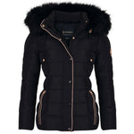 Spindle Short Parka Padded Puffer Coat Francesca Black