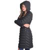 Womens Long  Hooded Padded Puffer Parka Ladies Winter Jacket Coat Black